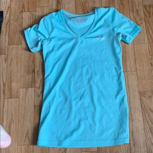 Light blue v-neck shirt